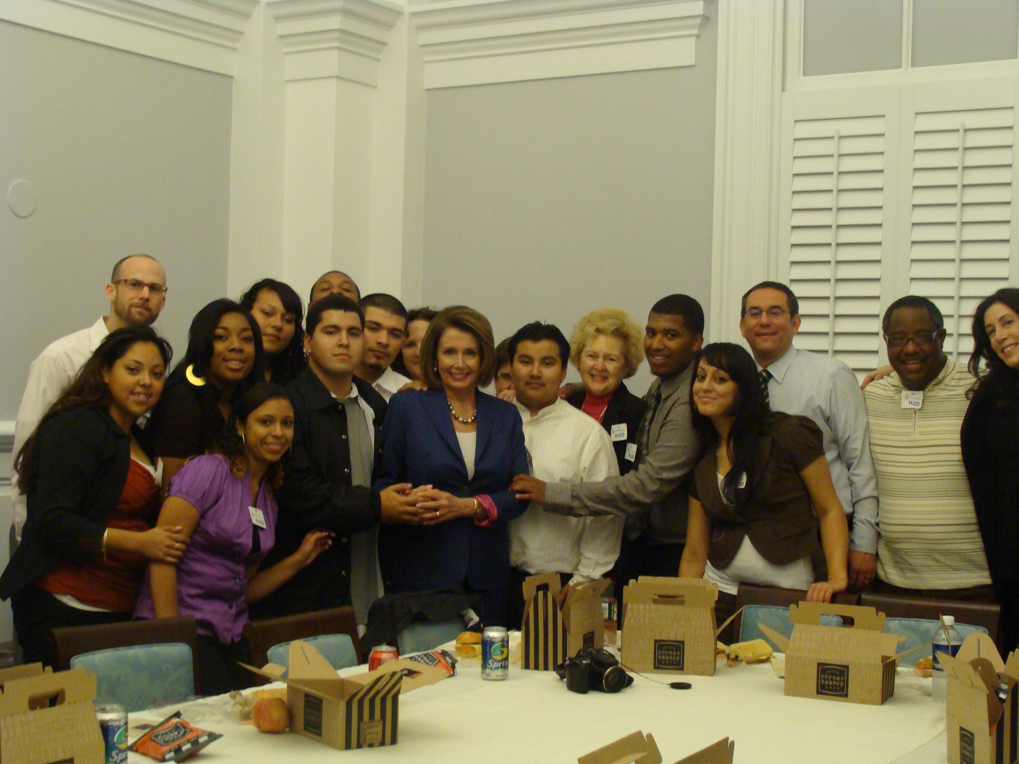 Congresswoman Pelosi meets with students from the Life Learning Academy